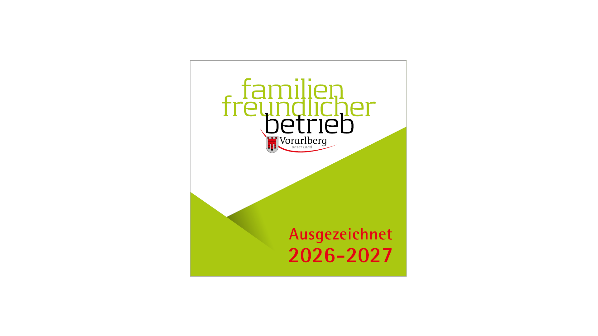 Familienfreundlicher Betrieb, Auszeichnung 2026-2027