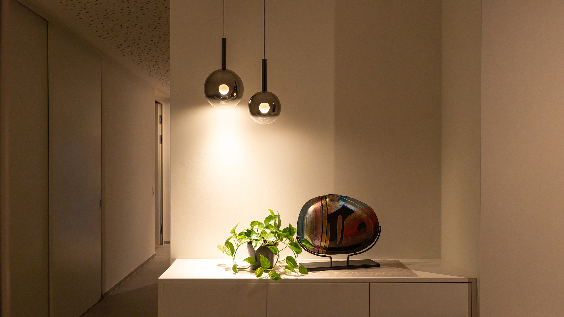 Lichtkonzept Eingangsbereich, Lichtplanung für Penthaus