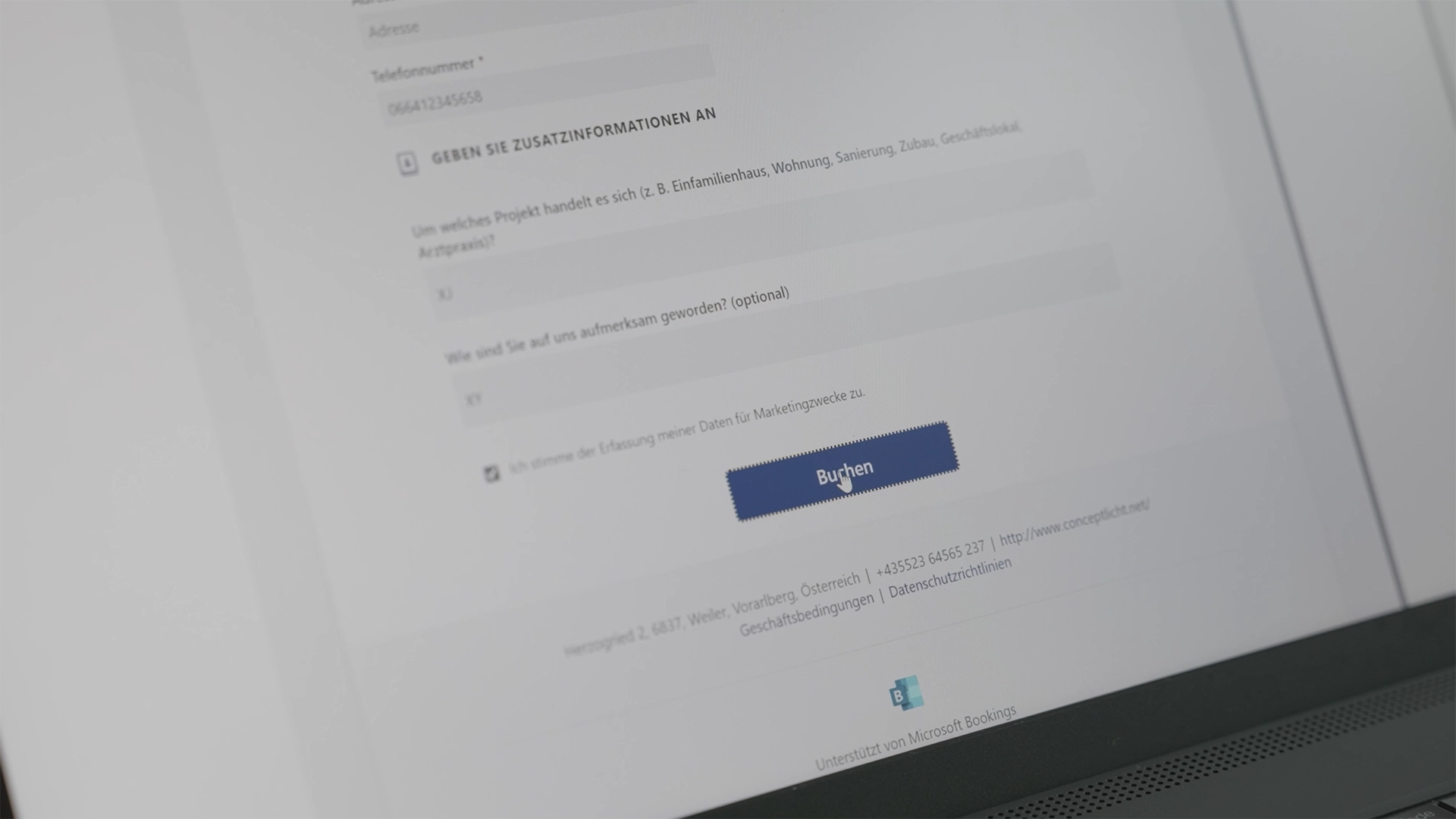 Termin buchen bei Conceptlicht